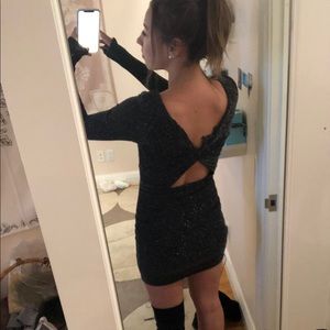 NYE style sparkly guess dress open back NWOT